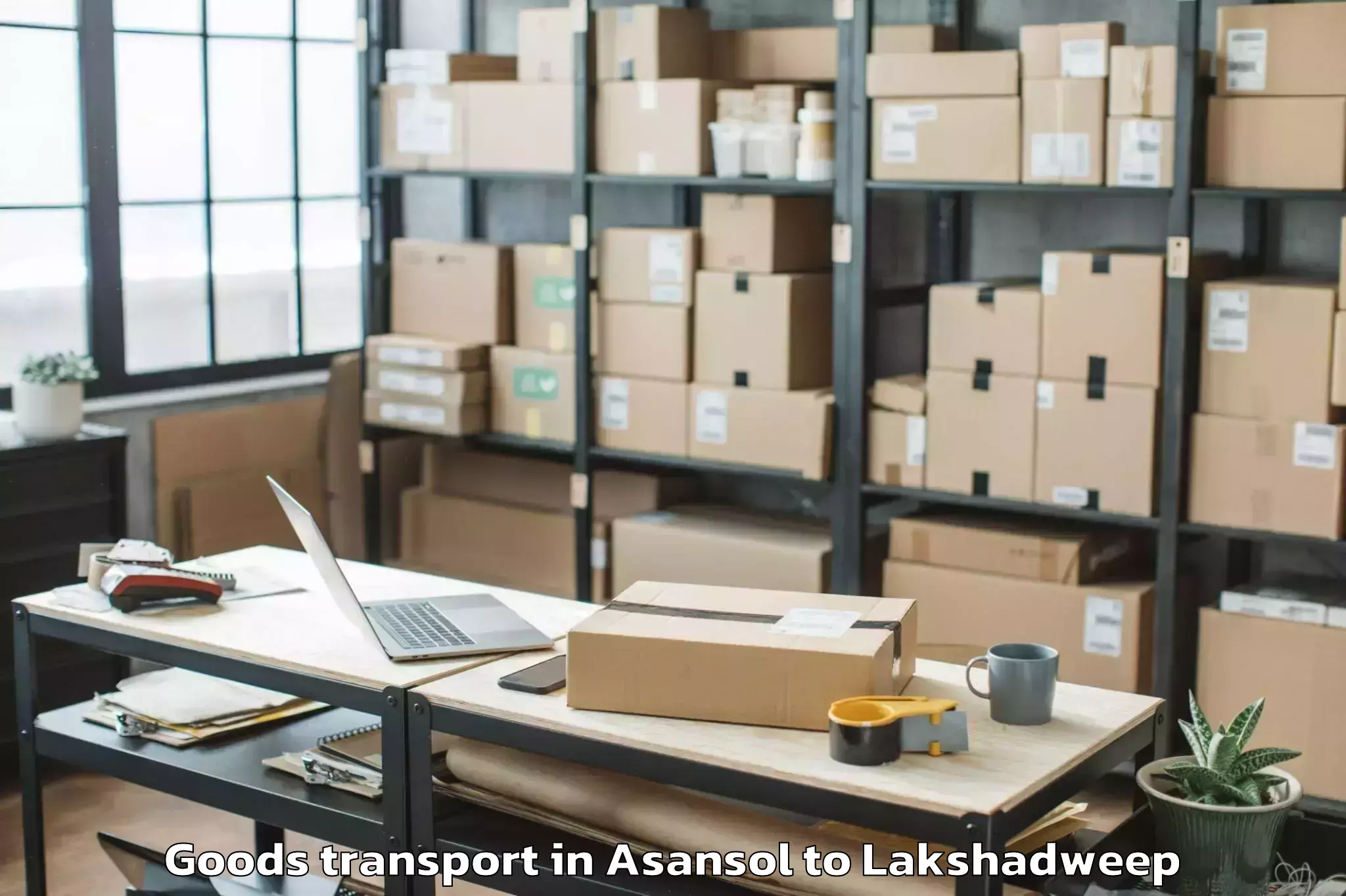 Get Asansol to Kiltan Island Goods Transport